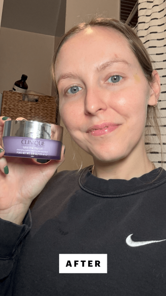 Kinonen after applying the Take the Day Off Cleansing Balm